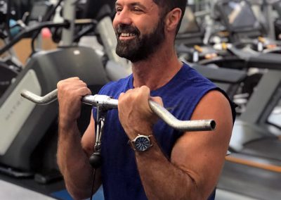 Gustavo isolating the biceps at Jubilee Hall